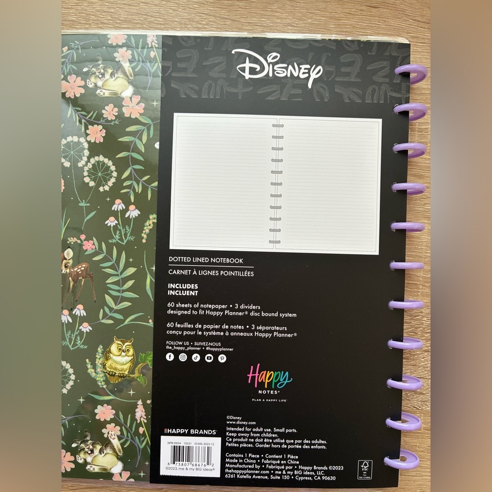 Happy Planner Bambi Big Dotted Lined Notebook - 60 Sheets - Disney 🦌✨🦌✨🦌 - Picture 5 of 11